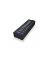 RaidSonic Icy Box 10 x Port USB 3.0 Hub z portem ładowania USB, Czarny - nr 27