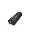 RaidSonic Icy Box 10 x Port USB 3.0 Hub z portem ładowania USB, Czarny - nr 29