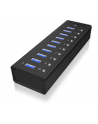 RaidSonic Icy Box 10 x Port USB 3.0 Hub z portem ładowania USB, Czarny - nr 9