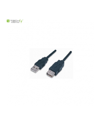 Techly Przedłużacz USB 2.0 A-A M/Ż 30cm czarny