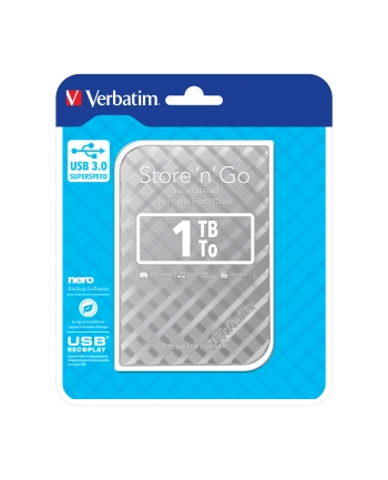 Verbatim dysk zewnętrzny Store & Go 2.5'' GEN 2, 1TB, USB 3.0, Srebny nr 2