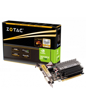 ZOTAC GeForce GT 730 Zone Edition Low Profile, 4GB DDR3 (64 Bit), HDMI, DVI, VGA