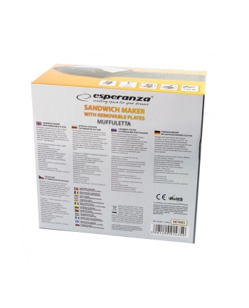 Opiekacz Esperanza EKT005 (700W Czarny/Inox) nr 2