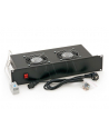 Triton panel wentylacyjny 19   1U   na 2 wentylatory RAB-CH-X01-A1 kolor czarny - nr 1