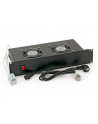 Triton panel wentylacyjny 19   1U   na 2 wentylatory RAB-CH-X01-A1 kolor czarny - nr 2