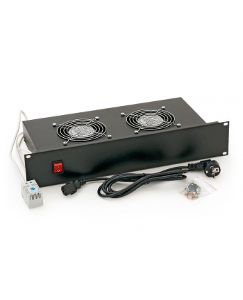 Triton panel wentylacyjny 19   1U   na 2 wentylatory RAB-CH-X01-A1 kolor czarny