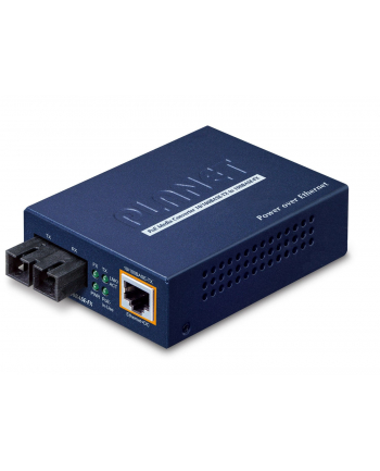PLANET FTP-802 Konwerter 10/100TX/100FX  SC  PoE  Konwerter Światłowodowy z portem PoE w standardzie IEEE 802.3af z opcja zasilania urzadzeń