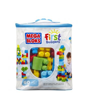 MEGA BLOKS Klocki 60 el. torba niebieska