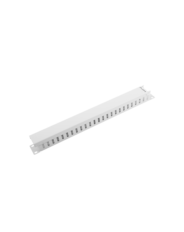 Power Walker Lanberg organizer kabli 1U z zaślepką do szaf 19'' szary główny