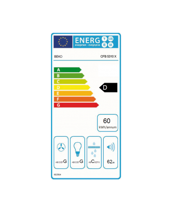 Beko CFB5310X Okap podszafkowy