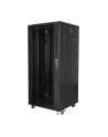 Lanberg szafa instalacyjna stojąca 19'' 27U/600x600mm czarna (drzwi szklane) - nr 8