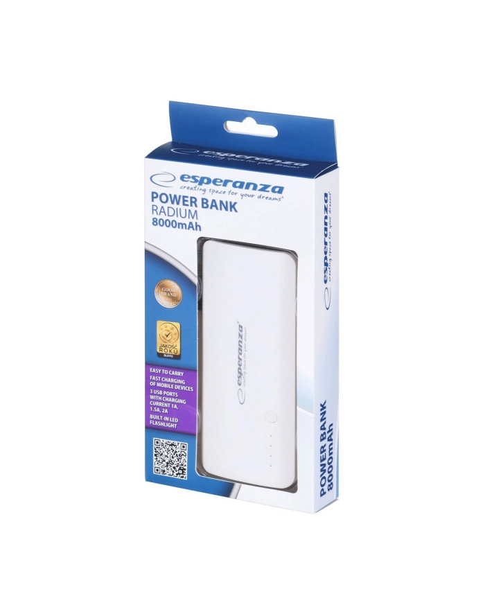 Esperanza EMP106WE - POWER BANK RADIUM 8000mAh główny