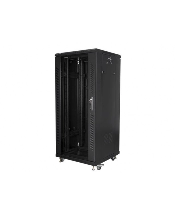 Lanberg szafa instalacyjna stojąca 19'' 27U/600x600mm czarna (drzwi szklane) nr 2