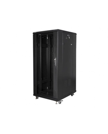 Lanberg szafa instalacyjna stojąca 19'' 27U/600x800mm czarna (drzwi szklane) nr 2