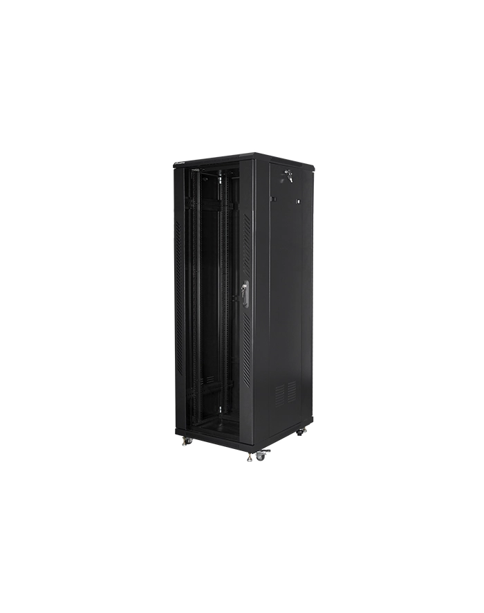 Lanberg szafa instalacyjna stojąca 19'' 37U/600x800mm czarna (drzwi szklane) główny