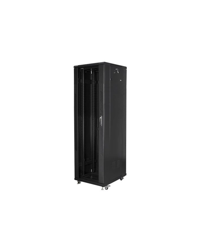 Lanberg szafa instalacyjna stojąca 19'' 42U/600x800mm czarna (drzwi szklane) główny