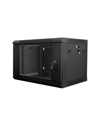 Lanberg szafa instalacyjna wisząca 19'' 6U 600x450mm czarna (drzwi szklane) nr 1