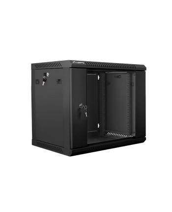 Lanberg szafa instalacyjna wisząca 19'' 9U 600x450mm czarna (drzwi szklane) nr 2