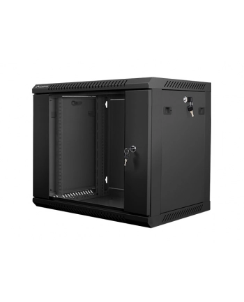 Lanberg szafa instalacyjna wisząca 19'' 9U 600x450mm czarna (drzwi szklane) nr 1