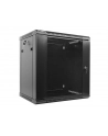 Lanberg szafa instalacyjna wisząca 19'' 12U 600x450mm czarna (drzwi szklane) - nr 9