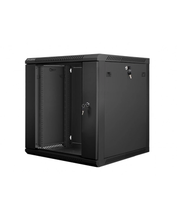 Lanberg szafa instalacyjna wisząca 19'' 12U 600x600mm czarna (drzwi szklane) nr 1