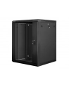 Lanberg szafa instalacyjna wisząca 19'' 15U 600x600mm czarna (drzwi szklane) - nr 1