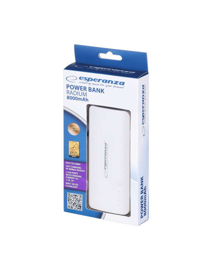 Esperanza EMP106WE - POWER BANK RADIUM 8000mAh główny