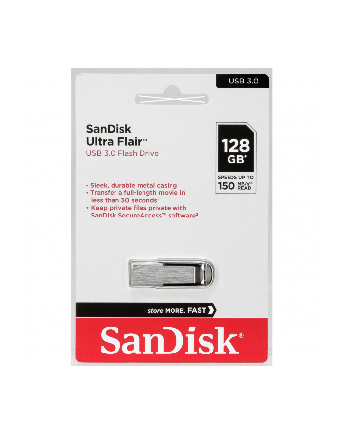 Sandisk pamięć Cruzer Ultra Flair 128GB USB 3.0 (transfer up to 150MB/s) główny