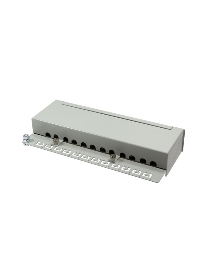 LOGILINK- Patchpanel kat. 6A, 12-portowy, ekranowany STP, szary główny