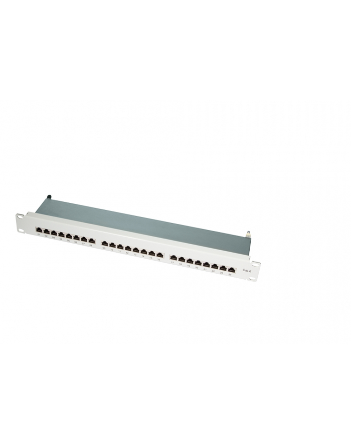 LOGILINK- Patchpanel 19'' kat. 6, 24-portowy, ekranowany STP, szary główny