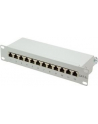 LOGILINK- Patchpanel 10'' kat. 6A, 12-portowy, ekranowany STP, szary - nr 5