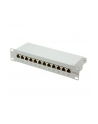 LOGILINK- Patchpanel 10'' kat. 6A, 12-portowy, ekranowany STP, szary - nr 6