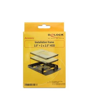 Delock adapter HDD sanki-szyna  3,5''-> 2x2,5''