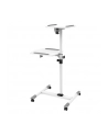 Techly Uniwersalny mobilny stolik pod projektor / notebook z dwoma półkami biały - nr 43