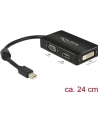 Delock Adapter mini Displayport 1.1 > VGA/HDMI/DVI pasywne 16cm czarny - nr 23
