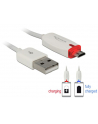 KABEL USB MICRO AM-MBM5P 2.0+WSKAŹNIK ŁADOWANIA LED 1M WHITE DELOCK - nr 6