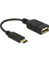 Delock Przewód z adapterem USB Type-C 2.0 (M) -> USB 2.0 typu A (F) 15cm czarny - nr 22