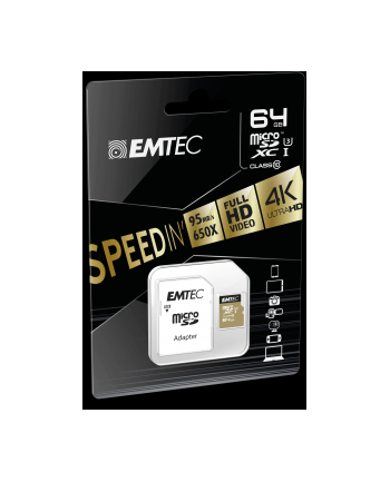 Emtec memory card microSDHC 64GB Class10 Speedin 95/90 MBs