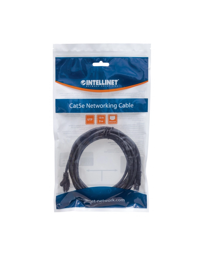 Intellinet Network Solutions Intellinet Patch cord RJ45 kat.6 UTP, 1,5m czarny 100% miedźi główny