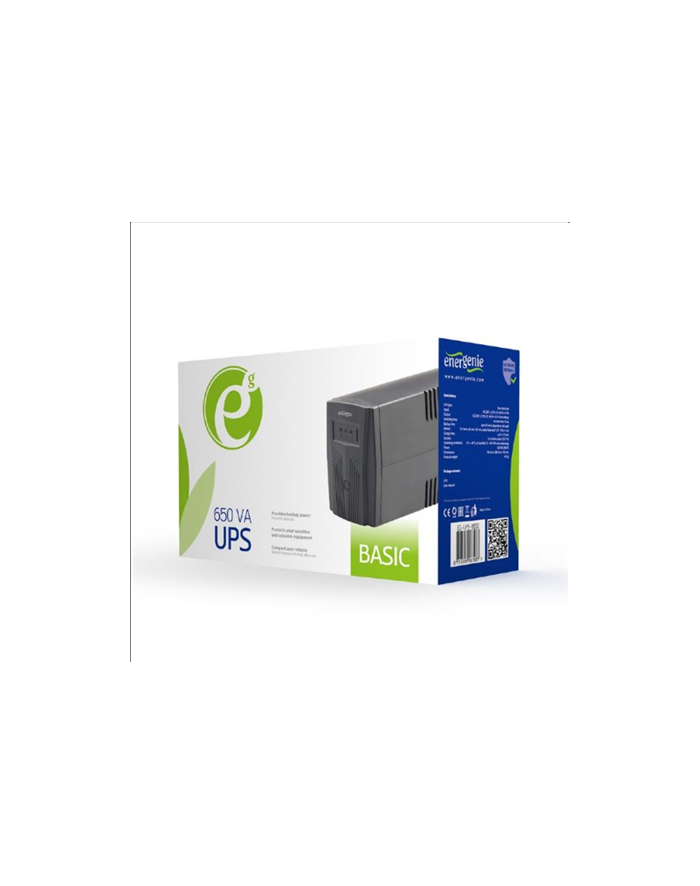 Energenie by Gembird UPS line-interactive B650VA, 2x Schuko, 230V główny