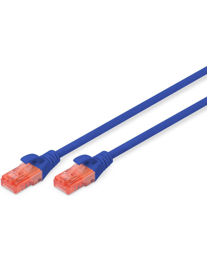 Kabel Digitus patch cord UTP, CAT.6, niebieski, 0,5m, 15 LGW główny