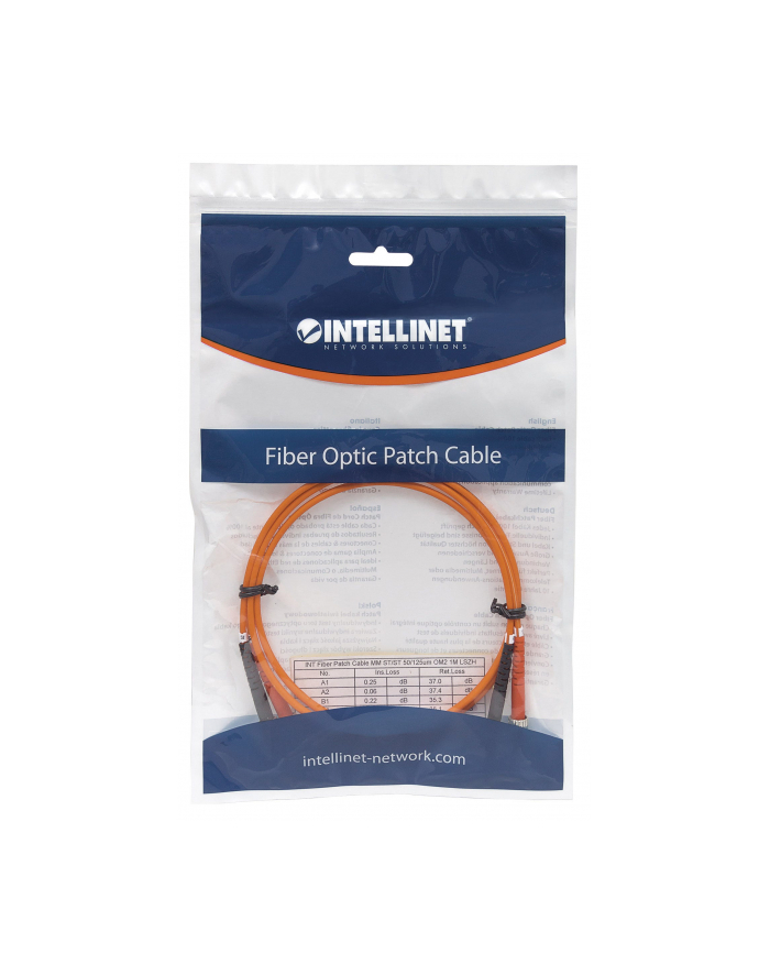 Intellinet Network Solutions Intellinet Światłowód krosowy ST-ST duplex 2m 50/125 OM2 wielomodowy główny