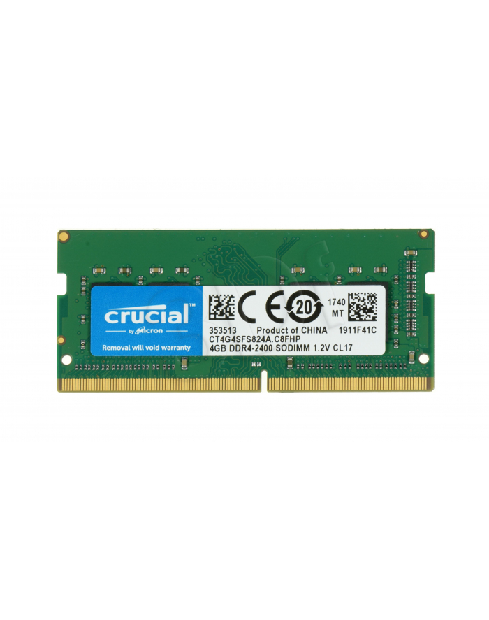 Crucial pamięć DDR4, 4Gb, 2400MHz, CL17, SRx8, SODIMM, 260pin główny