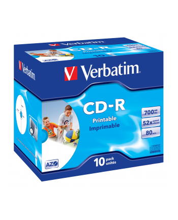 CD-R Verbatim 52x 700MB  (Jewel Case 10) WIDE PRINTABLE