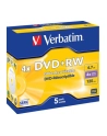 Płytki DVD+RW Verbatim 4x 4.7GB (Jewel case 5) MATT SILVER - nr 9
