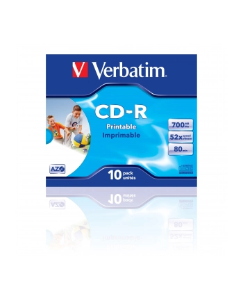 CD-R Verbatim 52x 700MB  (Jewel Case 10) WIDE PRINTABLE nr 2