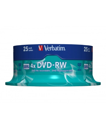DVD-RW Verbatim 4x 4.7GB (Cake 25) MATT SILVER nr 1