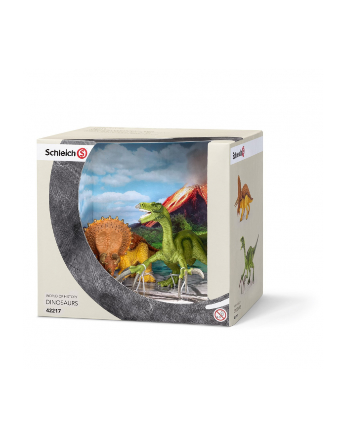 SCHLEICH Triceratops i Terizinozaur zest główny