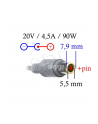 AKYGA ZASILACZ DO NOTEBOOKA LENOVO 20V 4.5A 90W 7.9*5.5 PIN AK-ND-18 - nr 7