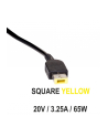 AKYGA ZASILACZ DO NOTEBOOKA LENOVO 20V 3.25A 65W SQUARE YELLOW AK-ND-24 - nr 28